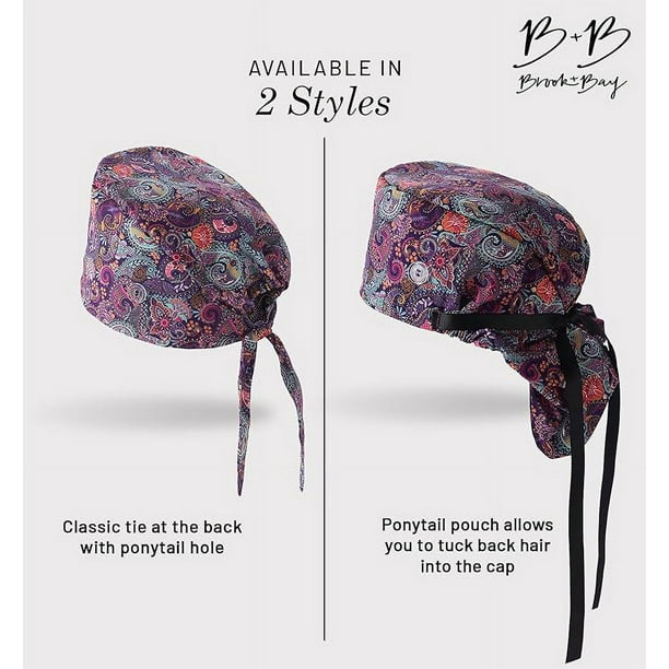 One size Adult Brook + Bay Multicolor Surgical Caps/Scrub One size Adult Brook + Bay Multicolor Surgical Caps/Scrub