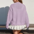 thumbnail image 5 of Womens Ribbed Knit Cardigan Embroidery Detail Button Front Open Sweater Coat, 5 of 7