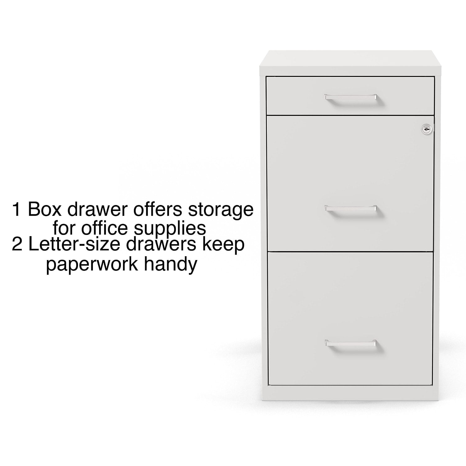 Staples 3-Drawer Light Duty Vertical File Cabinet Locking Letter White 18"D 2/Pack ST52144-CCVS