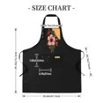 thumbnail image 4 of 2 Pack Adjustable Bib Apron for Men & Women - Floral Design with Pink & Red Flowers on Yellow Background 2 Pockets Comfortable Fit, 4 of 5