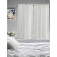 thumbnail image 3 of Bedroom Curtains 63 Inches length, Sage Green Striped Window Treatment Curtain Drapes, Sage Green White Stripes Farmhouse Rod Pocket Curtain Panels for Living Room Kitchen, 42"x63", 2 Panels, 3 of 7