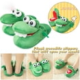 thumbnail image 1 of Pantuflas de peluche con zapatos de algodón de dinosaurio de parodia de baile de boca abierta Wmkox8yii hj789, 1 of 9