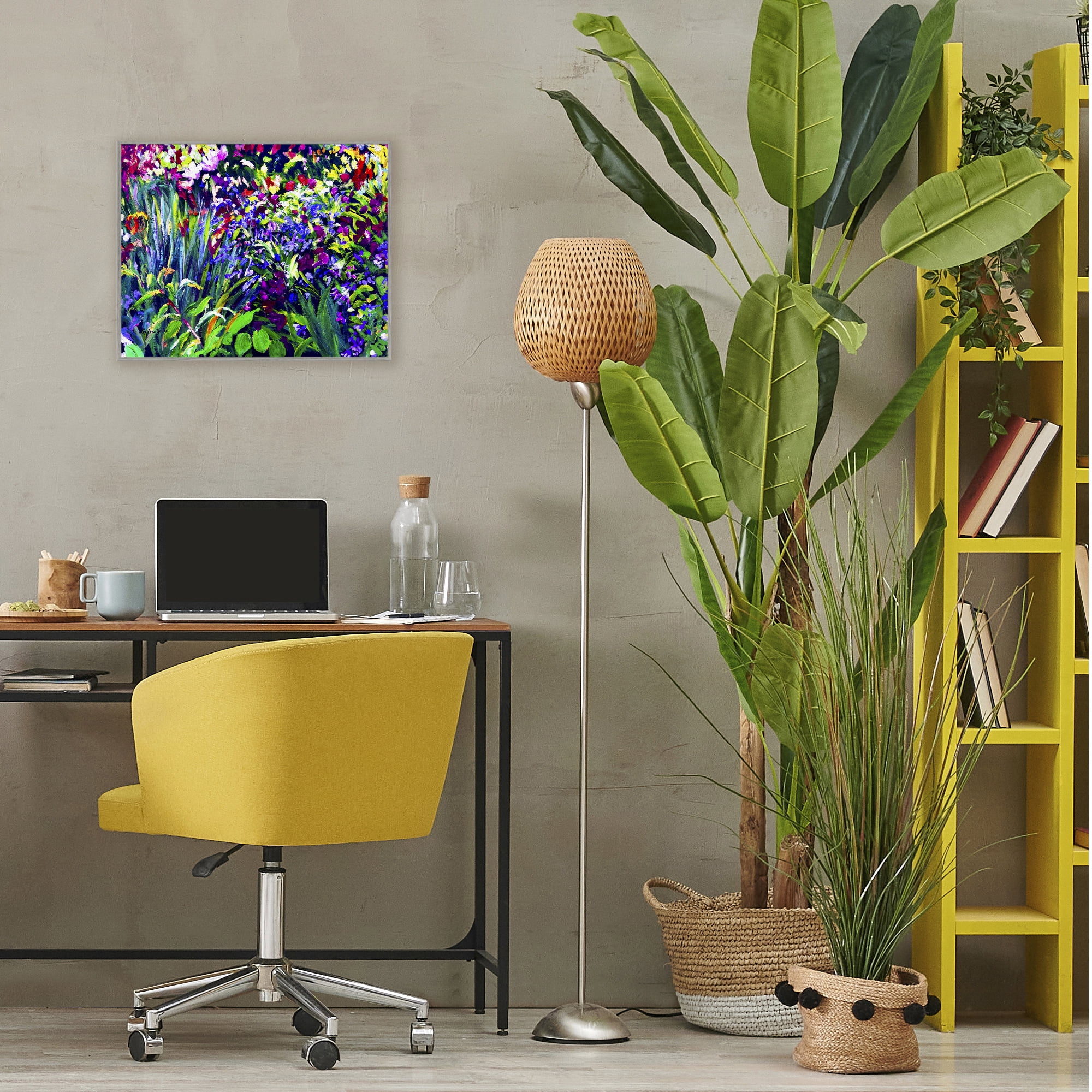 Stupell Industries Vibrant Confetti Garden Gray Framed Giclee Art, design by Lee Ann Zirbes