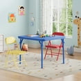 thumbnail image 2 of Towallmark Kids 5-Piece Classroom Folding Table and Chairs Set,  Children Activity Table and Chairs Set for Dining Room, Daycare, Classrooms, Multicolor, 2 of 9