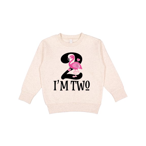 Inktastic 2nd Birthday Party Girls Flamingo Toddler Sweatshirt