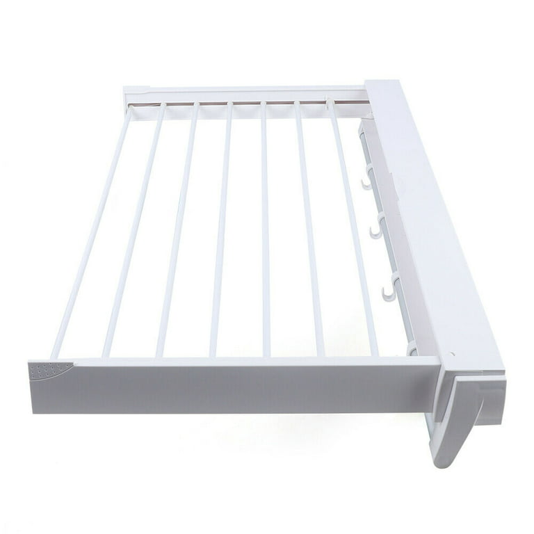 Drying rack Wall and Ceiling Dryer 180cm Hand-Cranked 4-Bar Airer  Clothesline Aluminum for Home Bathroom Outdoor Laundry Silver