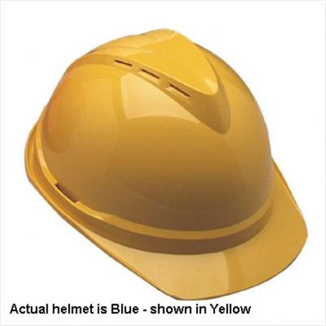 MSA 454-10034028 V-Gard Casquette Rigide Ventilée Bleue 6 Points Susp.