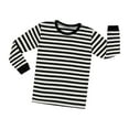 thumbnail image 3 of Conjuntos de pijamas a rayas de manga larga de algodón blanco y negro, Pijamas para niños de 1 a 8 años, Pijamas de Navidad para niños, ropa de dormir para bebés PJS, 3 of 4
