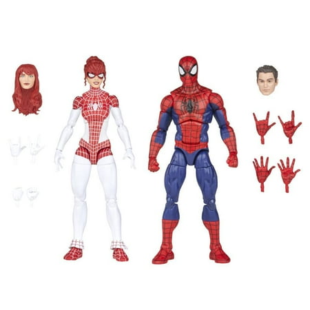 Marvel Legends Series Spider-Man 6-inch Spider-Man and Marvel’s Spinneret Action Figure 2-Pack Includes 10 Accessories