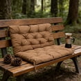 thumbnail image 4 of Bench Cushions for Outdoor Furniture Porch Patio Swing Chair Replacement Thick Cushion with Backrest 2 or 3 Person Waterproof 40x40 Inch, 4 of 5