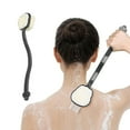 thumbnail image 2 of Shower Brush With Long Handle Soft Bristle Back Scrubber 15" Exfoliator Design Bath & Body Care Dry Brushing Skin Care Tool, 2 of 9