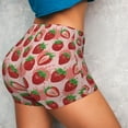 thumbnail image 4 of Lsque Cute Strawberry Pattern High Waisted Biker Shorts for Women-Tummy Control Fitness Athletic Workout Running Yoga Gym Shorts,Moisture-Wicking-X-Large, 4 of 9
