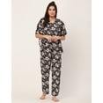 thumbnail image 3 of Moomaya Sleepwear, Printed Kaftan Top Pajama Set, Loose Fit Loungewear, 2 Pc Nightsuit, 3 of 9