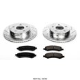 thumbnail image 2 of Power Stop Brake Kit K2163 1-Click Brake Kit; Carbon Fiber Ceramic Brake Pads; 13.23 Inch Silver Zinc Plated Cross-Drilled And Slotted Rotor; With Rotor/Brake Pad/Hardware, 2 of 4