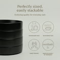 thumbnail image 2 of over&back Stackable Dinner Bowl Set - Stoneware Dishes - Comes with 4 Dinner Bowls - All-Occasion Place Settings Perfect for Pasta, Salads, Snacks - 8.3" x 8.3" x 1.9" - 40oz - Semi-Matte Black, 2 of 7