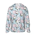 thumbnail image 2 of Uemuo Cute Panda Bear Pattern Women's Full Zip UPF 50+ Sun Protection Hoodie Jacket Long Sleeve Sun Shirt Hiking Outdoor Performance with Pockets-Small, 2 of 9
