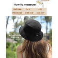 thumbnail image 3 of Gorro de pescador FURTALK de algodón lavado para mujer, verano, negro, 3 of 9