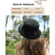 thumbnail image 3 of Gorro de pescador FURTALK de algodón lavado para mujer, verano, negro, 3 of 9