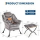 thumbnail image 3 of Silla perezosa con otomana, moderna silla de descanso, sillón con reposapiés, sillón de lectura con bolsillo lateral para sala de estar, recámara, recámara y oficina, 3 of 8