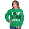 thumbnail image 5 of St Patricks I Love My Irish Husband Women Crewneck Sweatshirt Brisco Brands S, 5 of 6