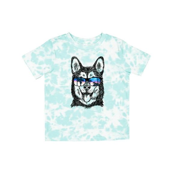Inktastic Siberian Husky Sketch Portrait with Sunglasses Boys or Girls Toddler T-Shirt