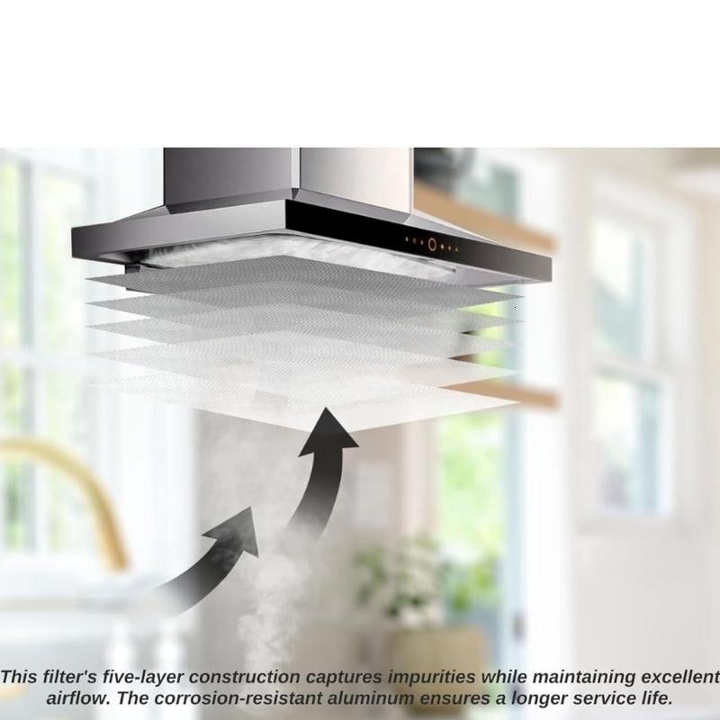 CEORPER Metal Grease Filter for Various Series Range Hoods Easy to Clean and Maintain