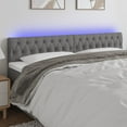 thumbnail image 6 of vidaXL LED Headboard Dark Gray 78.7"x2.8"x46.5"/50.4" Fabric, 6 of 57