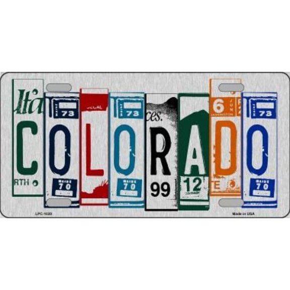 Colorado Cut Style Metal License Plate