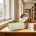 thumbnail image 6 of Small Quilted Makeup Bag, Zipper Cosmetic Pouch | Purse Storage Holds Makeup Beauty Essentials,Travel Items Green, 6 of 6
