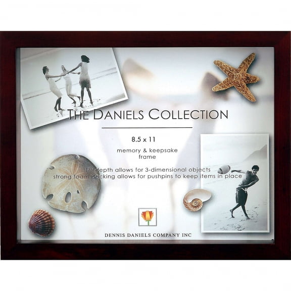 Walnut-Brown 1 frac34 in depth craft Keepsake 11x8one-half inch Box by Dennis Daniels - 8.5x11