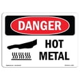 thumbnail image 1 of SignMission OS-DS-A-1218-L-1361 12 x 18 in. OSHA Danger Sign - Hot Metal, 1 of 1