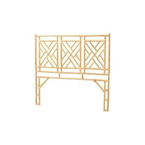 bali & pari Karavo Bohemian Natural Rattan Queen Size Standalone Headboard