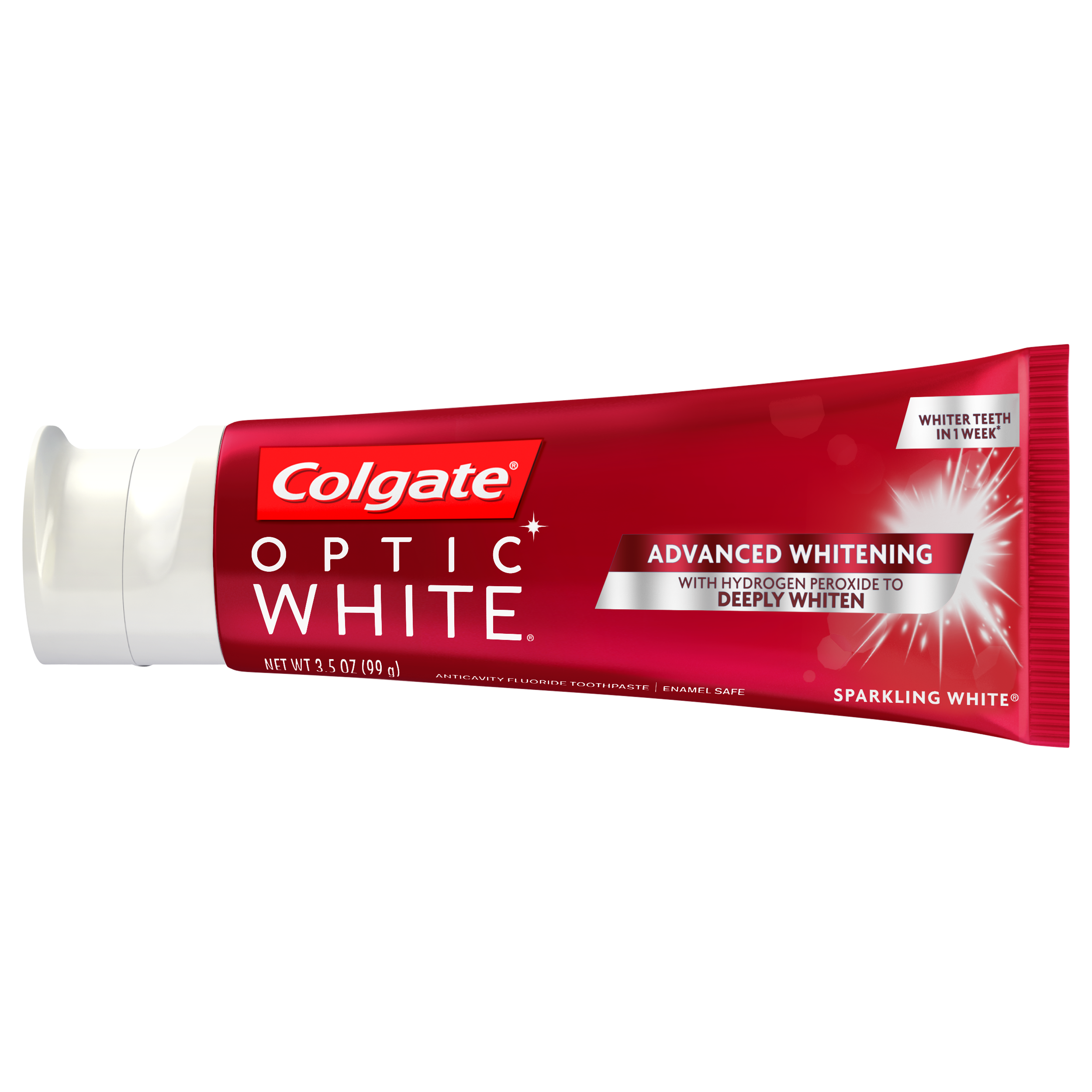 Colgate Optic White Whitening Toothpaste, Sparkling White, 3.5 ounce ...