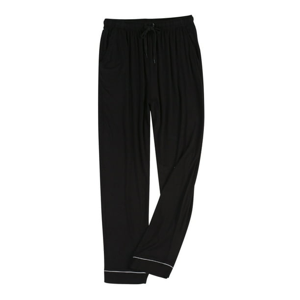 Pantalones de pijama largos para hombre, ropa de dormir informal para el hogar, pantalones finos y sueltos, pantalones de pijama de color liso, pantalones para hombre