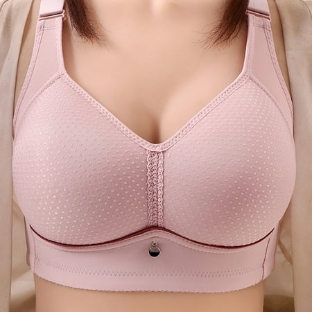 YWDJ Comfy Bras for Womens Back Closures Comfortable Bras No Underwire Bras Wide Strap Full Coverage Push up Wrap Sleep Bras Padded Comfort Bras Comfy Bras Purple S