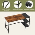 thumbnail image 6 of 55" Industrial Computer Desk with Storage Shelves, Home Office Desk Study Writing Desk, Brown, 6 of 9