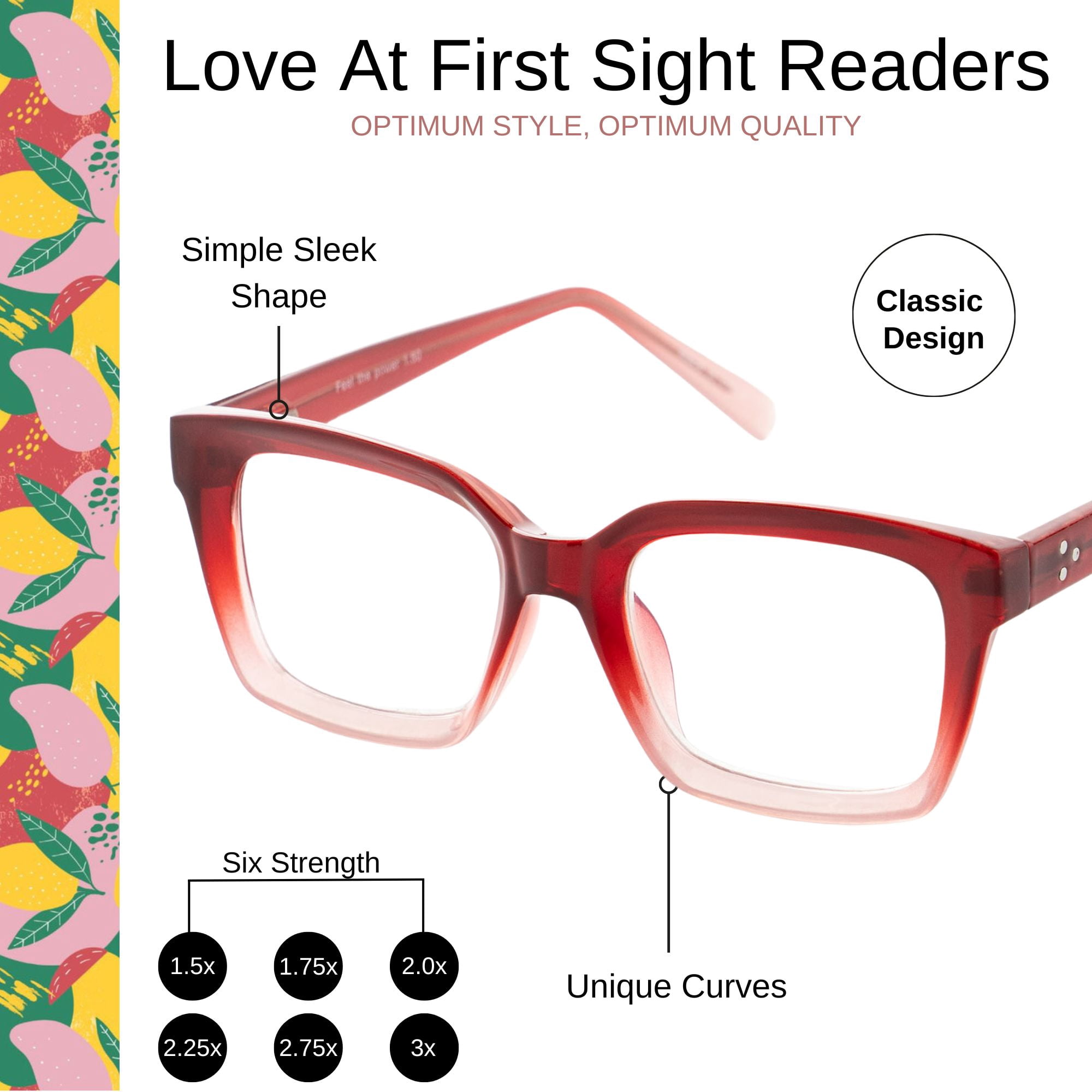 Optimum Optical Signature Blue Light Filtering Readers - Love at First Sight, +1.50