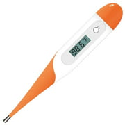Digital Thermometer for Fever, Quick Reading Waterproof Oral Thermometer with Fever Indicator. Best for Baby Kids and Adults (Orange)