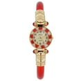 thumbnail image 2 of GlassOfVenice Murano Glass Millefiori Bangle Watch - Red, 2 of 6