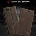 thumbnail image 2 of iPhone 6s Wallet Case, iPhone 6 Case,Shockproof Premium Leather Magnetic Flip Folio Stand Protective Cover,Coffee, 2 of 9