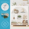 thumbnail image 3 of RiverRidge Arched 35in 6-Cubby Entryway Bookshelf and Shoe Storage Organizer - White, 3 of 6