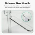 thumbnail image 5 of 44"-48"W*72" H Semi-Frameless Double Sliding Shower Door, Bypass Shower Door, 1/4" (6mm) Thick SGCC Tempered Glass Door, Chrome, 5 of 5
