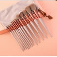 thumbnail image 3 of Makeup Brushes, 13pcs Makeup Brusheas Set with Wooden Handle, Include Foundation, Concealer, Blush, Eyeshadow, Eyeliner, Powder, Highlighter, Blending, Face Brush Set, 3 of 5