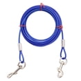 thumbnail image 1 of 3/5/10 Meter Anti-Bite for Two Dogs Steel Wire Strong Camping/Hiking /Park Dog Outdoor Supplies Dog Leash Dog Tie Out Cable Pet Cable Leash BLUE 3M 5MM THICKNESS, 1 of 8