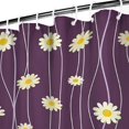 thumbnail image 3 of Waterproof Daisy Pattern Shower Curtain 72x72 Inch Boho Style Polyester Unique Shower Curtain for Bathroom Hotel Home Decor with 12 Plastic Hooks, 3 of 5