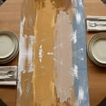 thumbnail image 5 of Table Runners 120 Inches Long Dress Scarves, Blue Brown Abstract Farmhouse Coffee/Dining/Kitchen Table Runner for Living Room, Vintage Gradient Graffiti Oil Painiting 13x120 Inch, 5 of 9