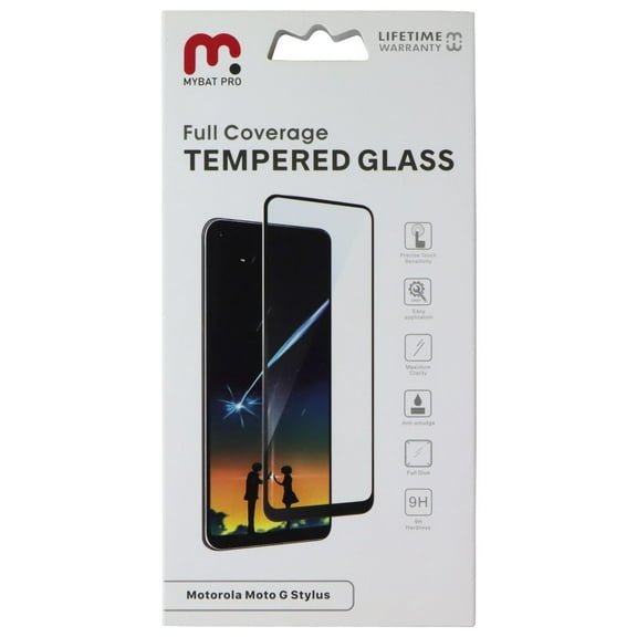 Pro Full Coverage Tempered Glass Screen Protector Compatible With Motorola Moto G Stylus / Moto G Power - Black
