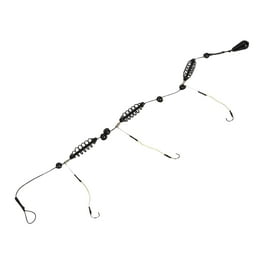 Inline Method Feeder Set de pêche à la carpe 4 mangeoires en ligne avec 1 moule en caoutchouc Accessoires de pêche à la carpe