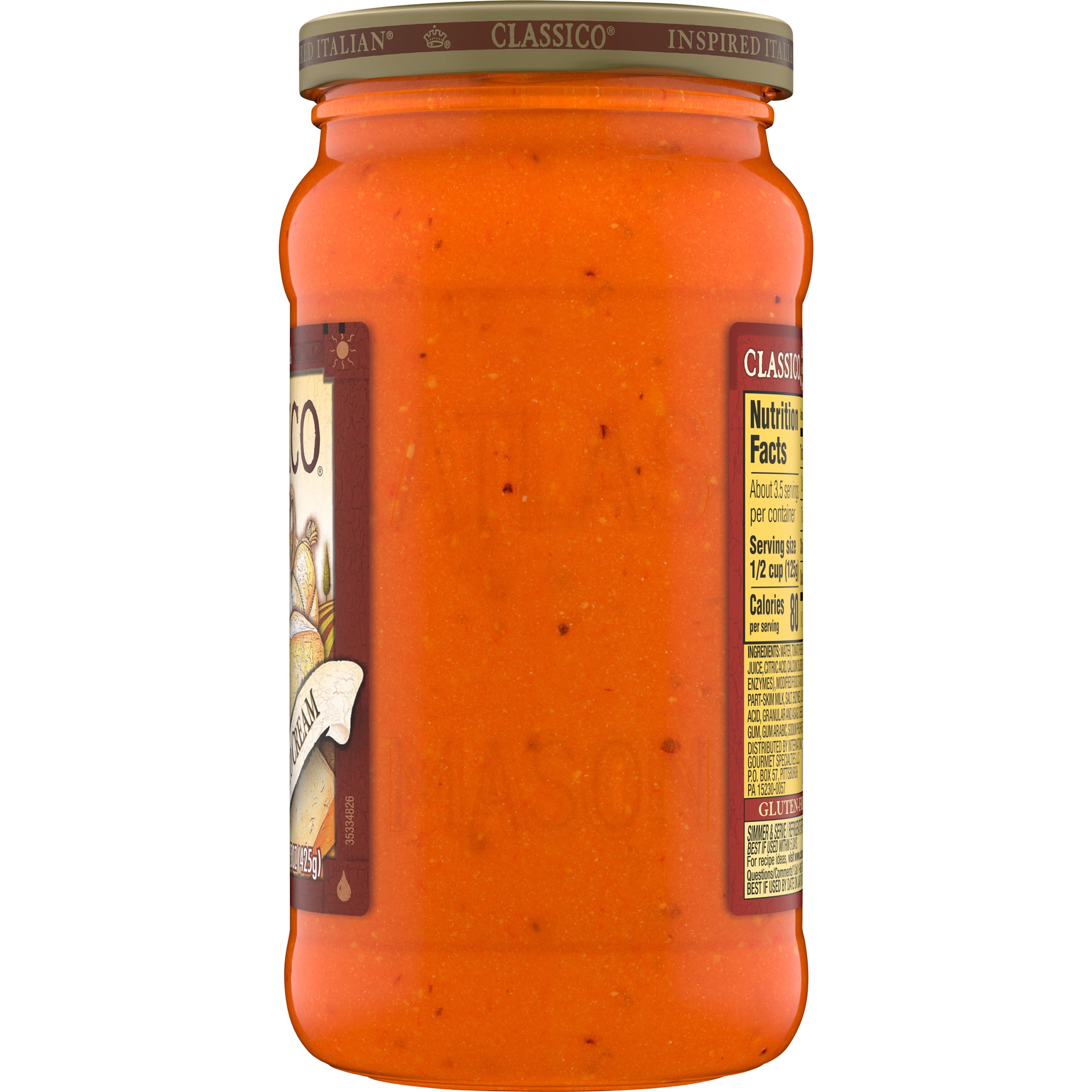Classico Four Cheese Tomato Cream Spaghetti Pasta Sauce, 15 oz Jar