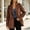 Brown, variant on Women's Velvet Single Button Blazer Notched Lapel Casual Suit Jacket Long Sleeve Solid Color Relaxed Fit Outerwear